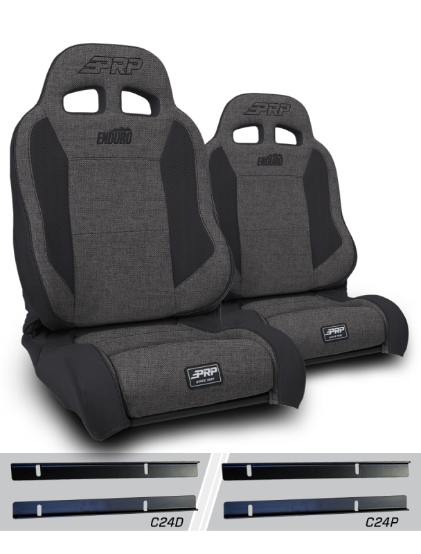 Jeep Wrangler TJ Suspension Seat - PRP Seats - Enduro Elite - Trek Edition - Gray - `03-`06